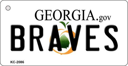 Braves Georgia State License Plate Tag Key Chain KC-2086