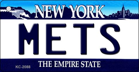 Mets New York State License Plate Tag Key Chain KC-2088