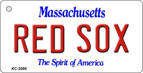 Red Sox Massachusetts State License Plate Tag Key Chain KC-2090