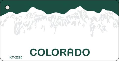 Colorado State Blank Novelty Metal Key Chain KC-2220