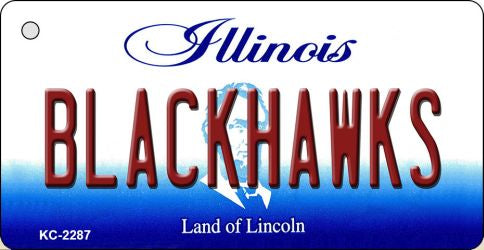 Blackhawks Illinois State License Plate Tag Key Chain KC-2287