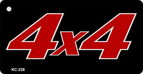 4X4 Black Novelty Aluminum Key Chain KC-228