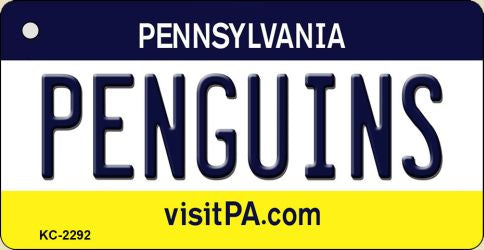 Penguins Pennsylvania State License Plate Tag Key Chain KC-2292