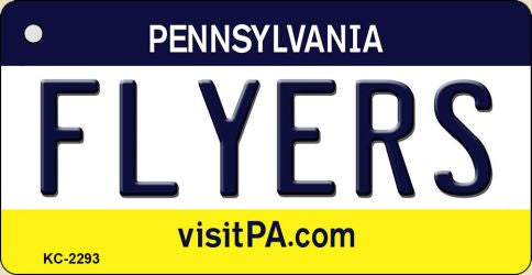 Flyers Pennsylvania State License Plate Tag Key Chain KC-2293