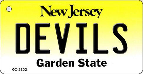 Devils New Jersey State License Plate Tag Key Chain KC-2302