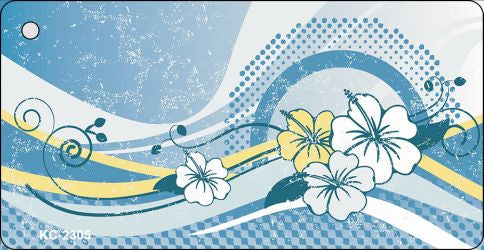 Hawaii Hibiscus Novelty Aluminum Key Chain KC-2305