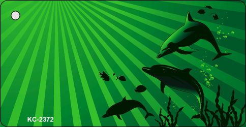 Family Of Dolphins Novelty Metal Key Chain KC-2372