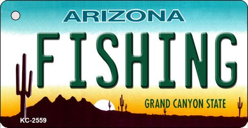 Fishing Arizona State License Plate Tag Key Chain KC-2559