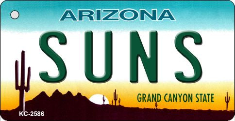 Suns Arizona State License Plate Tag Key Chain KC-2586