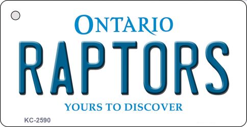 Raptors Ontario State License Plate Tag Key Chain KC-2590