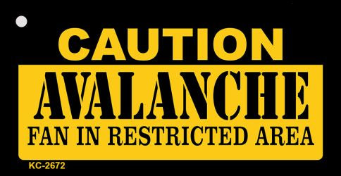 Caution Avalanche Fan Area Novelty Metal Key Chain KC-2672