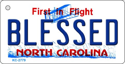 Blessed North Carolina State License Plate Tag Key Chain KC-2779
