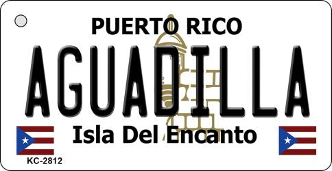 Aguadilla Puerto Rico Flag Novelty Aluminum Key Chain KC-2812
