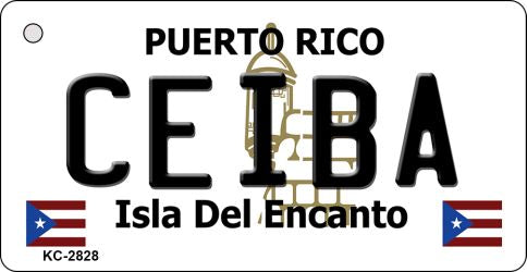 Ceiba Puerto Rico Flag Novelty Aluminum Key Chain KC-2828