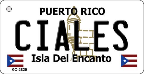 Ciales Puerto Rico Flag Novelty Aluminum Key Chain KC-2829