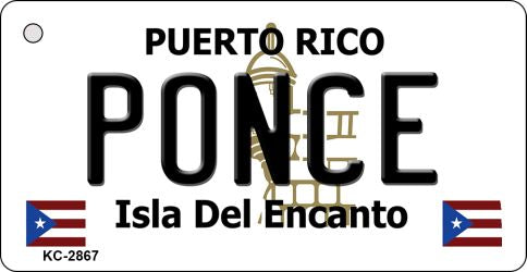 Ponce Puerto Rico Flag Novelty Aluminum Key Chain KC-2867