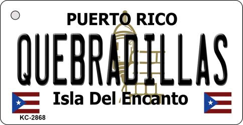 Quebradillas Puerto Rico Flag Novelty Aluminum Key Chain KC-2868