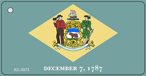 Delaware State Flag Novelty Aluminum Key Chain KC-3573