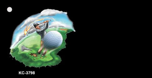 Golf Swing OffSet Novelty Aluminum Key Chain KC-3798