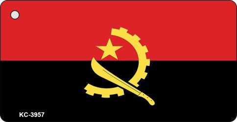 Angola Flag Novelty Aluminum Key Chain KC-3957
