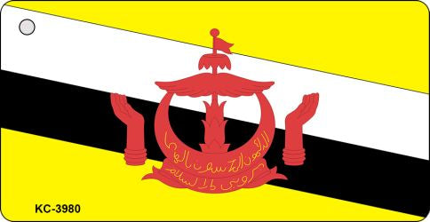 Brunei Flag Novelty Aluminum Key Chain KC-3980