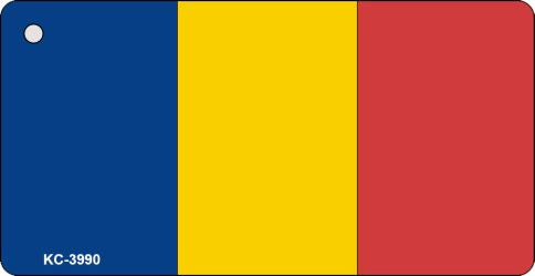 Chad Flag Novelty Aluminum Key Chain KC-3990