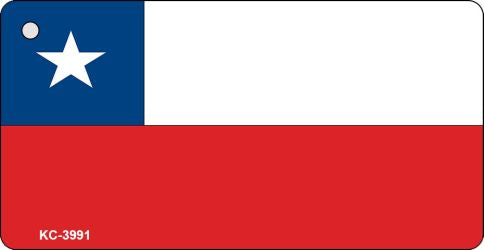Chile Flag Novelty Aluminum Key Chain KC-3991