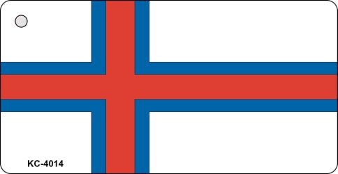 Faroe Islands Flag Novelty Aluminum Key Chain KC-4014