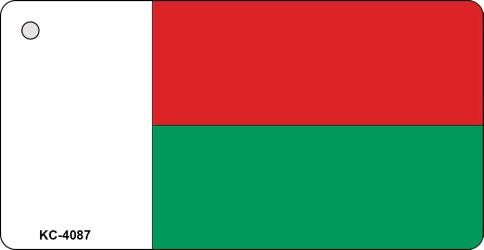 Madagascar Flag Novelty Aluminum Key Chain KC-4087