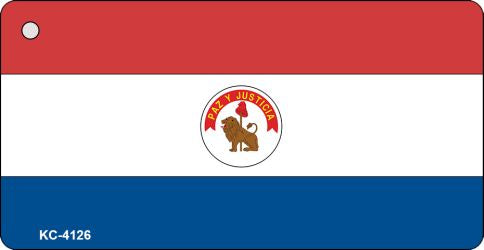 Paraguay-REV Flag Novelty Aluminum Key Chain KC-4126
