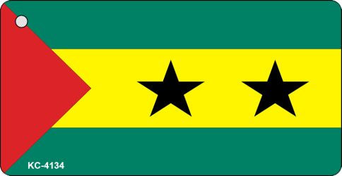 Sao Tome & Principe Flag Novelty Aluminum Key Chain KC-4134