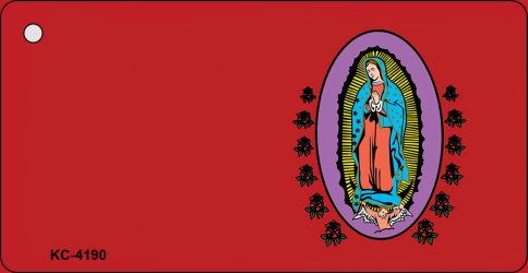 Virgin Mary Red OffSet Novelty Aluminum Key Chain KC-4190