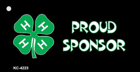 4-H Proud Sponsor Novelty Metal Key Chain KC-4223