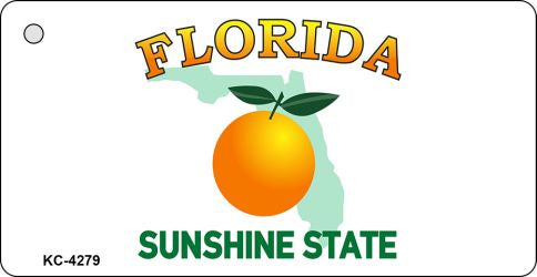 Florida State Blank Novelty Metal Key Chain KC-4279