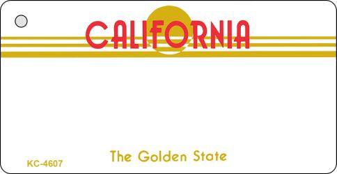 California State Blank Novelty Metal Key Chain KC-4607