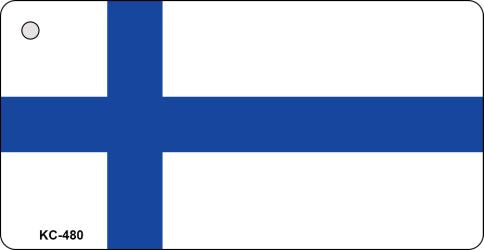 Finland Flag Novelty Aluminum Key Chain KC-480