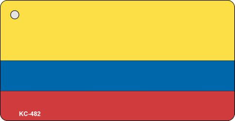 Colombia Flag Novelty Aluminum Key Chain KC-482
