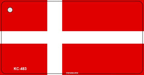 Denmark Flag Novelty Aluminum Key Chain KC-483