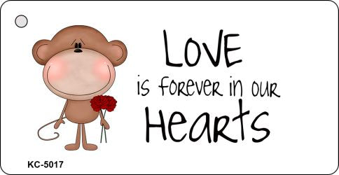 Love Is Forever Monkey Novelty Aluminum Key Chain KC-5017