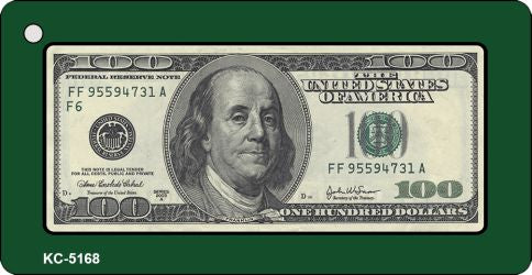 $100 Bill Novelty Aluminum Key Chain KC-5168