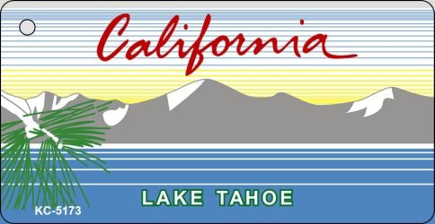 California Lake Tahoe State Blank Novelty Metal Key Chain KC-5173