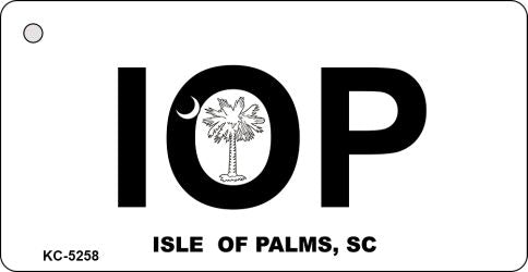 Isle Of Palms White Novelty Aluminum Key Chain KC-5258