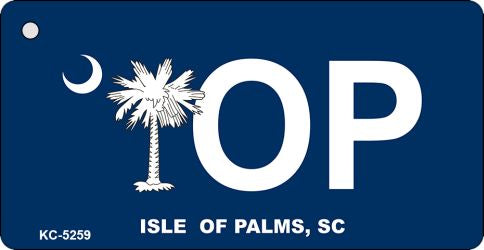 Isle Of Palms Blue Novelty Aluminum Key Chain KC-5259
