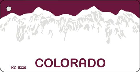 Colorado State Blank Novelty Metal Key Chain KC-5330