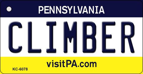 Climber Pennsylvania State License Plate Tag Key Chain KC-6078