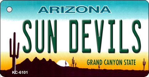 Sun Devils Arizona State License Plate Tag Key Chain KC-6101