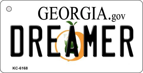 Dreamer Georgia State License Plate Tag Novelty Key Chain KC-6168