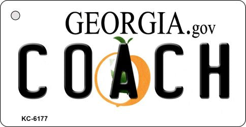 Coach Georgia State License Plate Tag Novelty Key Chain KC-6177