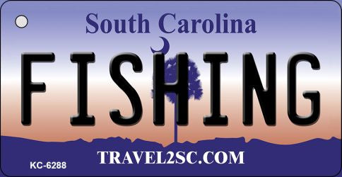 Fishing South Carolina License Plate Tag Key Chain KC-6288