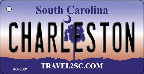 Charlestown South Carolina License Plate Tag Key Chain KC-6301